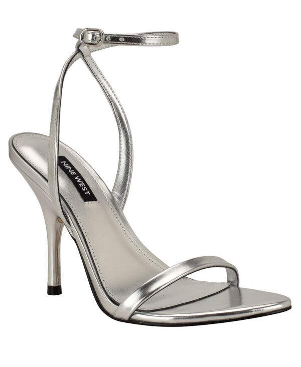 ナインウェスト レディース シューズ サンダル Nine West Women\u0027s Villo Strappy Stiletto Dressandalsilver しろがね色