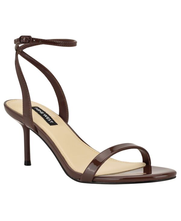 ナインウェスト レディース シューズ サンダル Nine West Women\u0027s Waltz Strappy Stiletto Dressandals Brown Patent 赤銅色