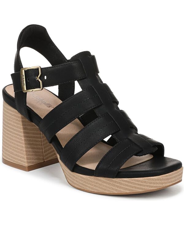 御医者さん・肩かけ レディース シューズ サンダル Dr. Scholl\u0027s Women\u0027s Makayla Strappy Sandals Black Faux Leather 黒いこと