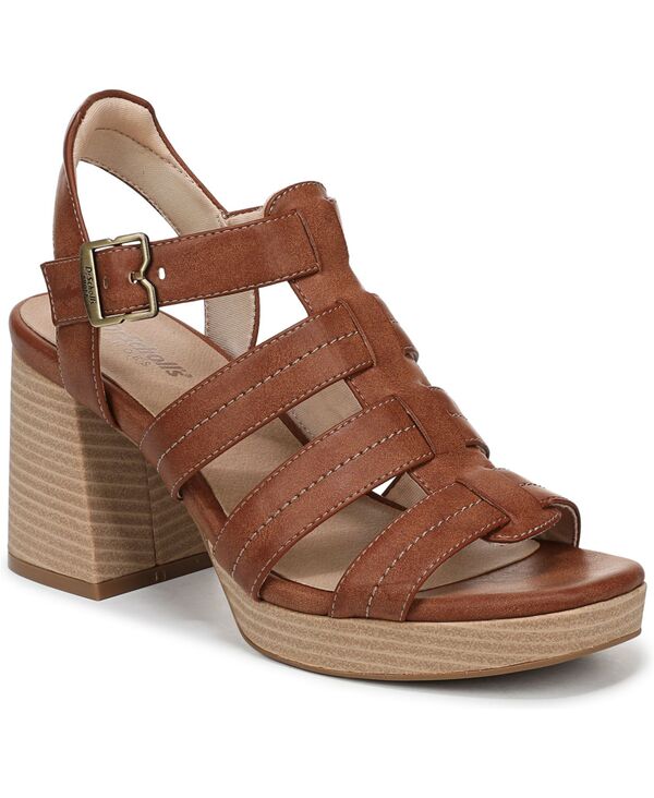 御医者さん・肩かけ レディース シューズ サンダル Dr. Scholl\u0027s Women\u0027s Makayla Strappy Sandals Honey Brown Faux Leather 赤銅色