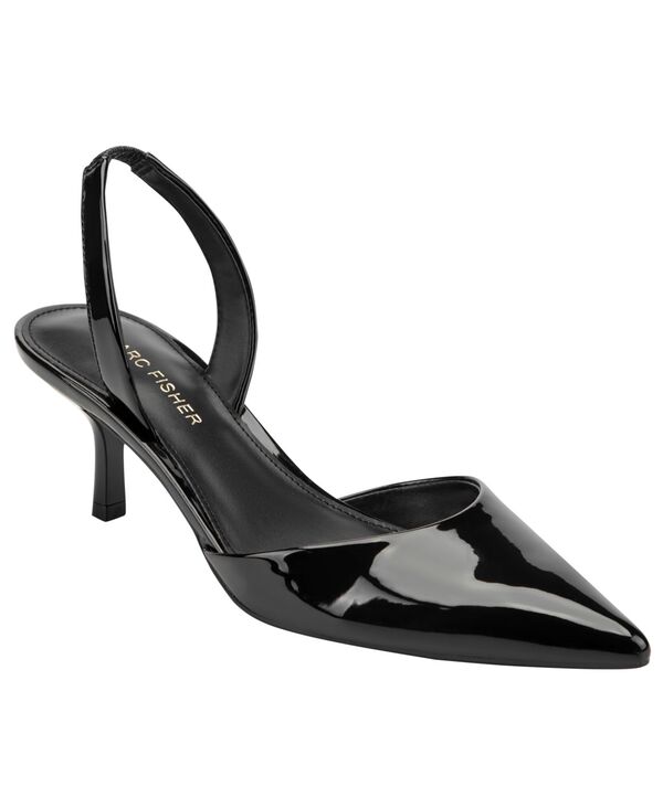 マークフィッシャー レディース シューズ パンプス 踵 Marc Fisher Women\u0027s Iced Slingbackitten Heel Pumps Black Patent 黒いこと