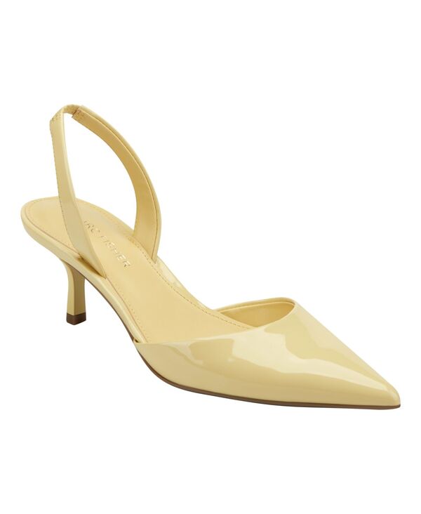 マークフィッシャー レディース シューズ パンプス 踵 Marc Fisher Women\u0027s Iced Slingbackitten Heel Pumps Yellow Patent 黄色