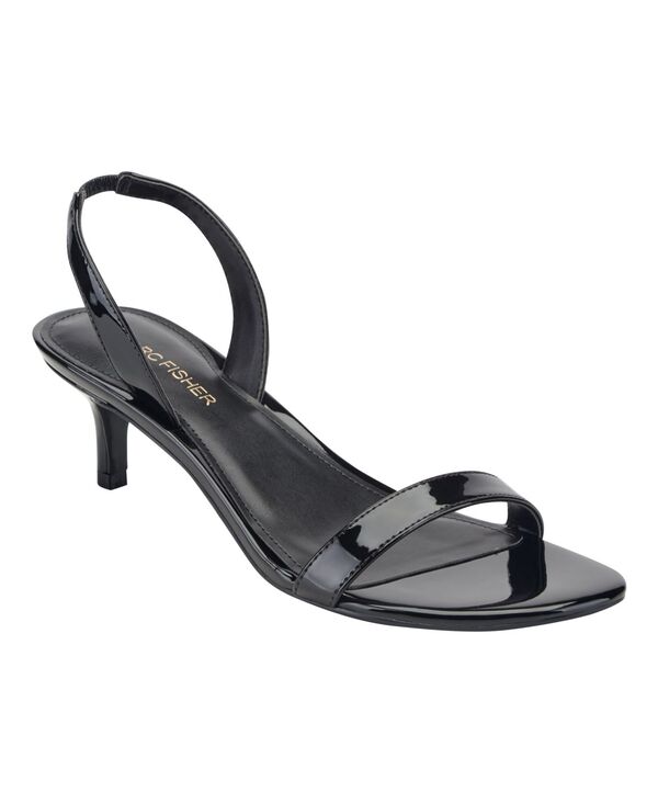 マークフィッシャー レディース シューズ サンダル 踵 Marc Fisher Women\u0027salla Slingbackitten Heel Dressandals Black Patent 黒いこと