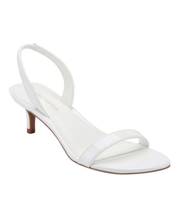 マークフィッシャー レディース シューズ サンダル 踵 Marc Fisher Women\u0027salla Slingbackitten Heel Dressandals White Patent 白いこと