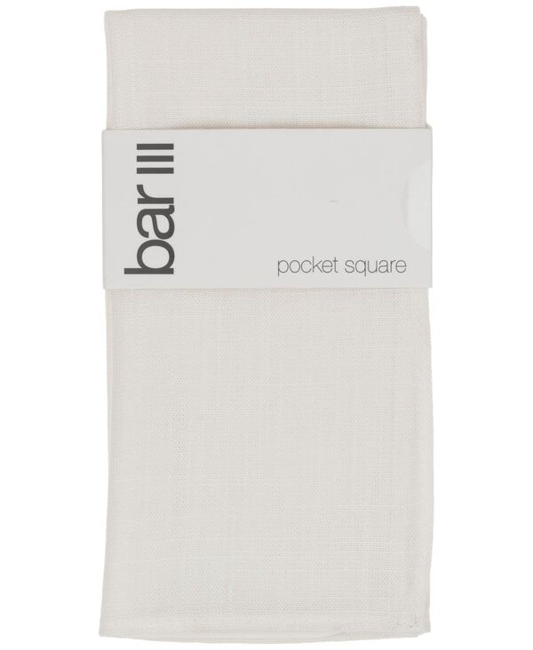 赤ちょうちんスリー メンズ 付属物 タイ Bar III Men\u0027seasonal Solid Pocket Square White 白いこと