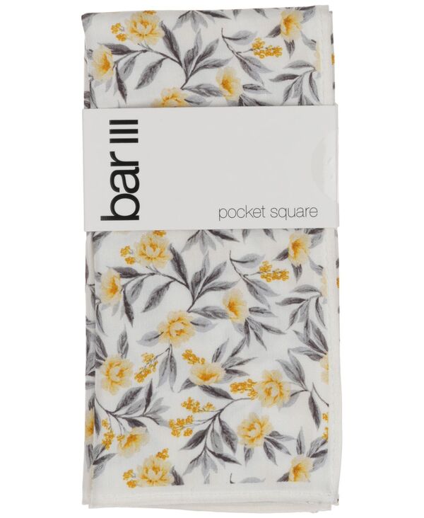 赤ちょうちんスリー メンズ 付属物 タイ 御花柄 御花 Bar III Men\u0027spring Floral Pocket Square White Floral 白いこと