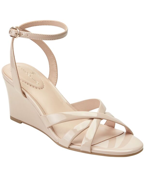 バンドリーノ レディース シューズ サンダル Bandolino Women\u0027s Adler Strappy Wedge Dressandals Light Natural Patent