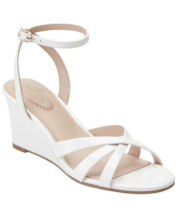 バンドリーノ レディース シューズ サンダル Bandolino Women\u0027s Adler Strappy Wedge Dressandals White Patent 白いこと
