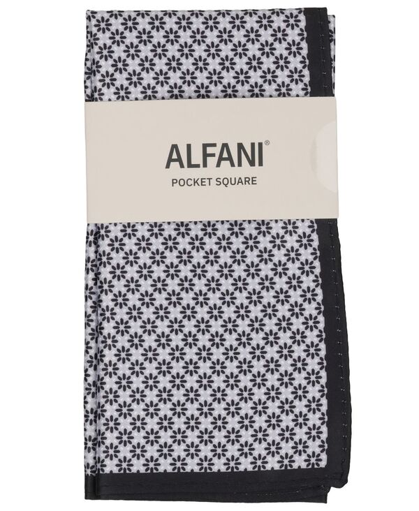 アルファニ メンズ 添え物 タイ Alfani Men\u0027s Wells Geometric Pattern Pocket Square Grey 薄墨色
