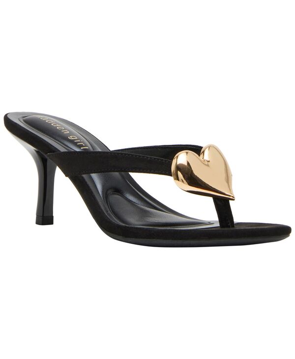 マッデンガール レディース シューズ サンダル 踵 Madden Girl Women\u0027s Heartbeat Embellished High-Heel Thong Sandals Black 黒いこと