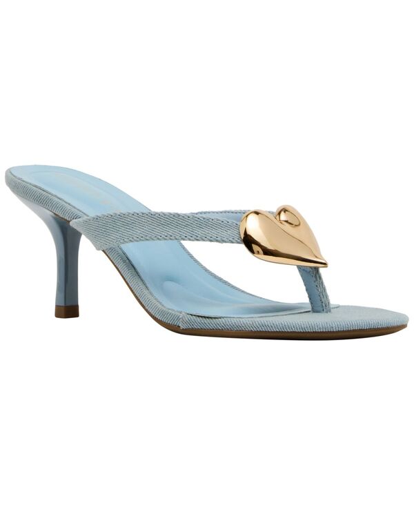 マッデンガール レディース シューズ サンダル 踵 Madden Girl Women\u0027s Heartbeat Embellished High-Heel Thong Sandals Denim ジーンズ
