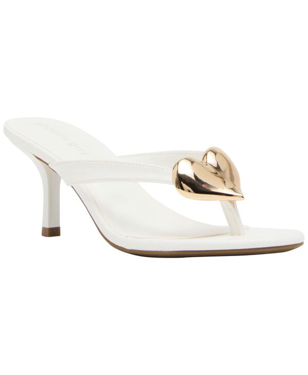 マッデンガール レディース シューズ サンダル 踵 Madden Girl Women\u0027s Heartbeat Embellished High-Heel Thong Sandals White 白いこと