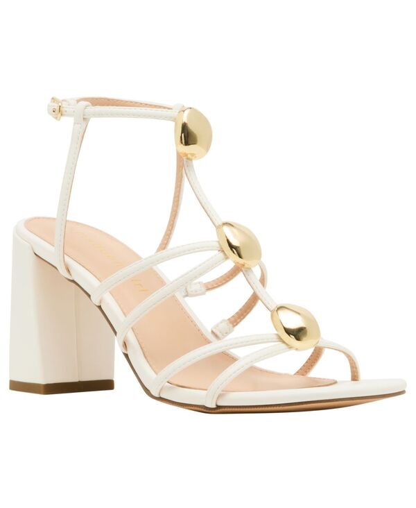 マッデンガール レディース シューズ サンダル 踵 Madden Girl Women\u0027s Layla Embellished Strappy Block Heel Sandals White 白いこと