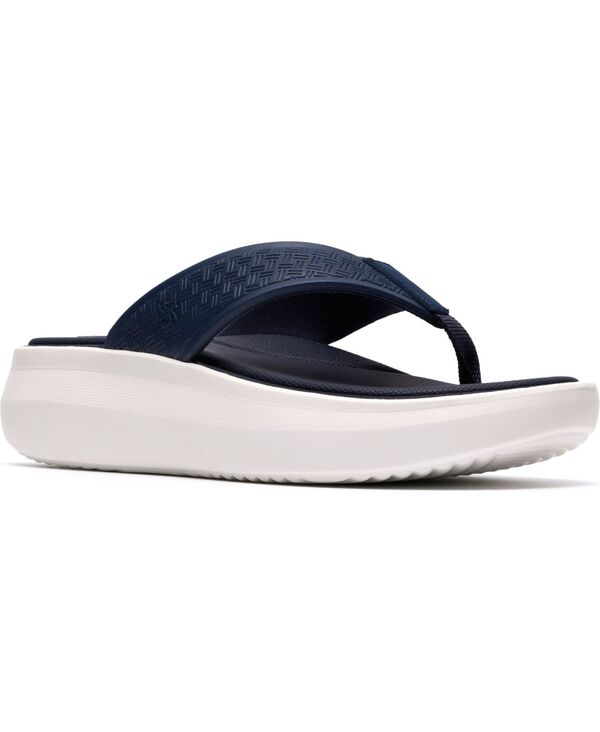 クラークス レディース シューズ サンダル Clarks Women\u0027solevana Post Round Toe Sandals Navy 米国海軍