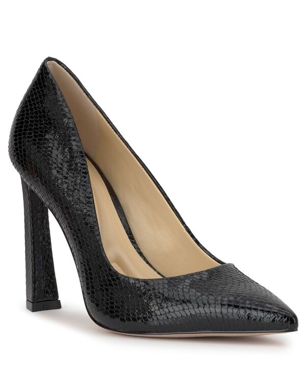 ジェシカシンプソン レディース シューズ パンプス 踵 Jessica Simpson Women\u0027s Omissia Sculpted Heel Pumps Black Glazed Snake 黒いこと