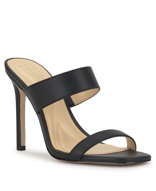 ジェシカシンプソン レディース シューズ サンダル Jessica Simpson Women\u0027s Orizell Double Band Stiletto Sandals Black Nappa 黒いこと
