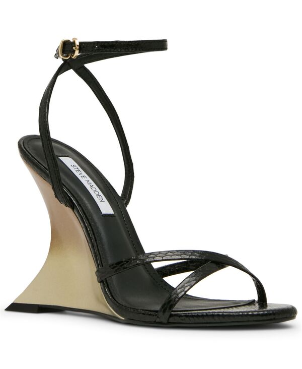 スティーブ マデン レディース シューズ サンダル Steve Madden Women\u0027s Layerstrappy Sculpted Wedge Sandals Black Multi 黒いこと