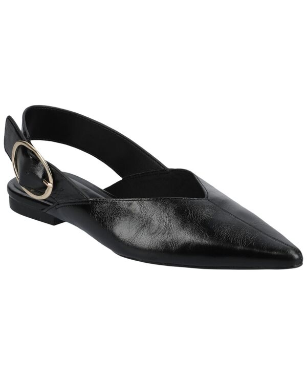 ジュルネ 寄せあわせ レディース シューズ パンプス Journee Collection Women\u0027s Jacqueline Pointed Toe Slingback Flats Black 黒いこと