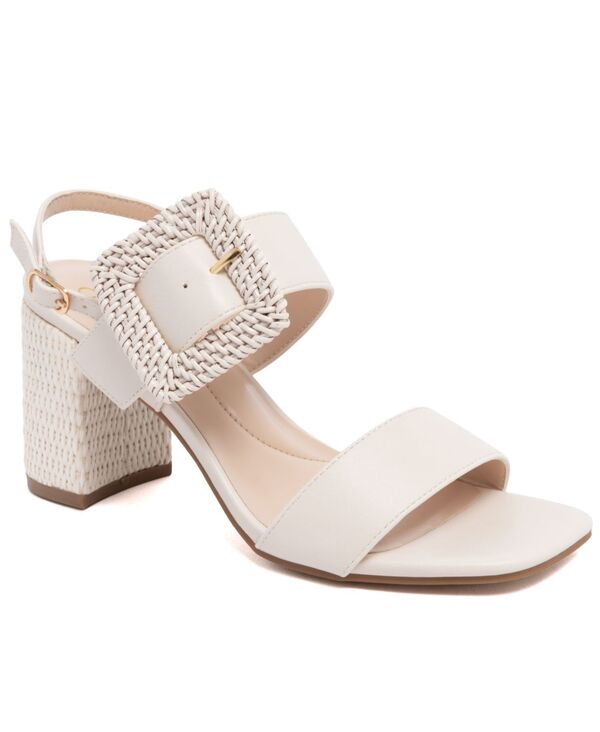 ジョーンズニューヨーク州 レディース シューズ サンダル 踵 Jones New York Women\u0027s Earisi Block Heel Buckle Dressandals Bone