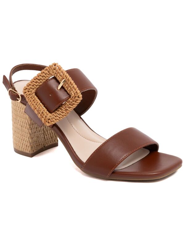 ジョーンズニューヨーク州 レディース シューズ サンダル 踵 Jones New York Women\u0027s Earisi Block Heel Buckle Dressandals Cognac