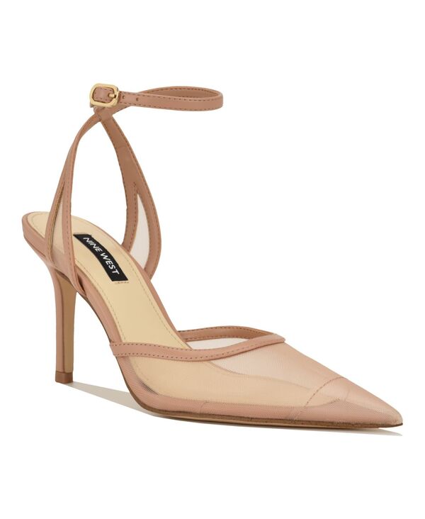 ナインウェスト レディース シューズ パンプス メッシュ アンクル Nine West Women\u0027s Gullia Mesh Ankle Strap Stiletto Dress Pumps Mocha Mousse モカ