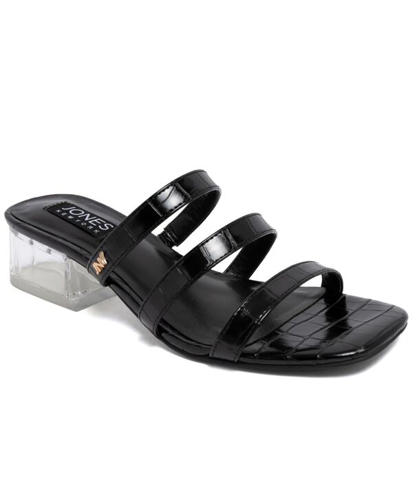 ジョーンズニューヨーク州 レディース シューズ サンダル 踵 Jones New York Women\u0027s Unika Lucite Block Heel Dressandals Black 黒いこと