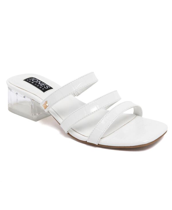 ジョーンズニューヨーク州 レディース シューズ サンダル 踵 Jones New York Women\u0027s Unika Lucite Block Heel Dressandals White 白いこと