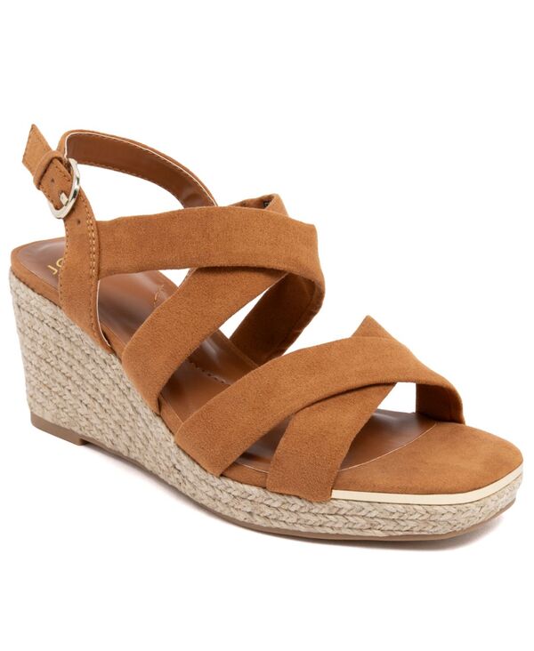 ジョーンズニューヨーク州 レディース シューズ サンダル Jones New York Women\u0027s Harila Strappy Espadrille Wedge Sandals Tan タン