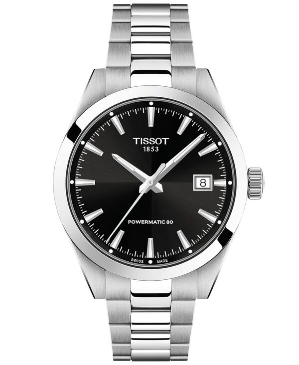 ティソット メンズ 佩び物 ウォッチ プルオーバー Tissot Men\u0027s Round Silver Stainlessteel Watch 38粍 Black 黒いこと