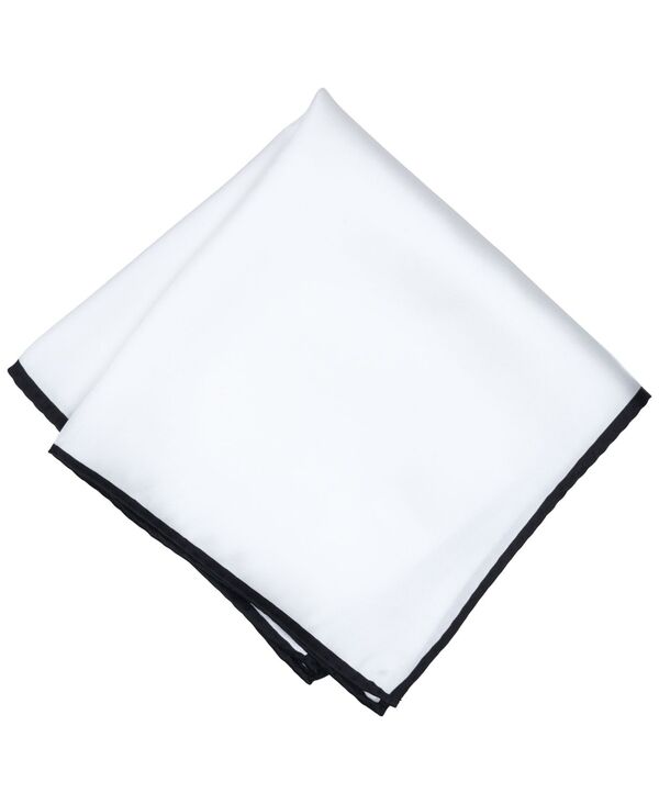 アルファニ メンズ 佩び物 タイ 絹地 Alfani Men\u0027silk Solid Rolled Border Pocket Square White 白いこと