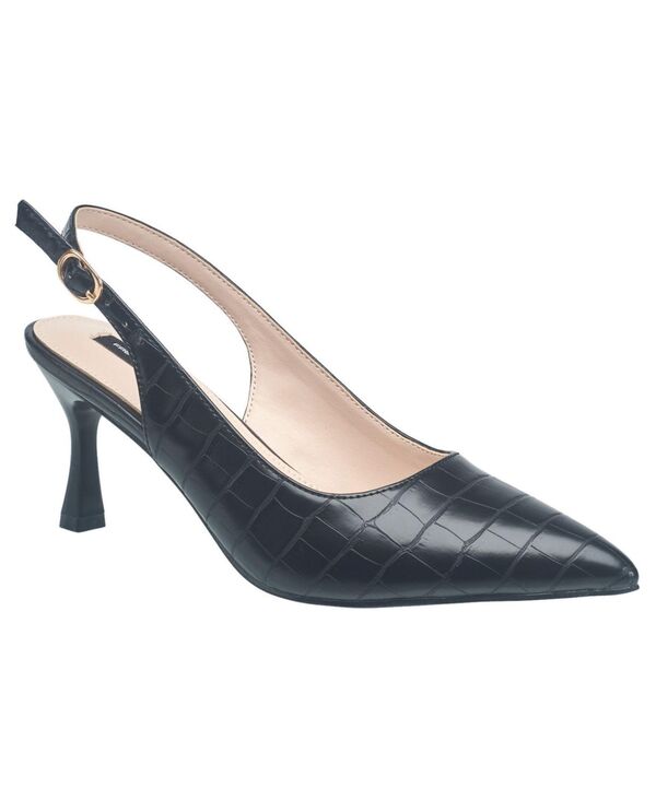 フレンチコネクション レディース シューズ パンプス 踵 French Connection Womens Brenna Croco Heel Black 黒いこと