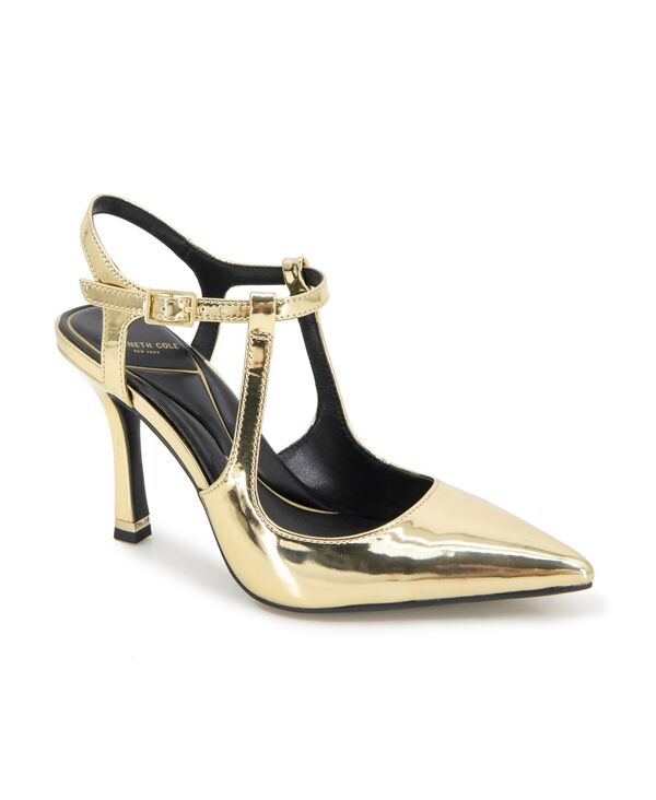 ケネスコール レディース シューズ パンプス アンクル Kenneth Cole New York Women\u0027s Romi Ankle Slingback Pumps Gold Metallic ゴールド