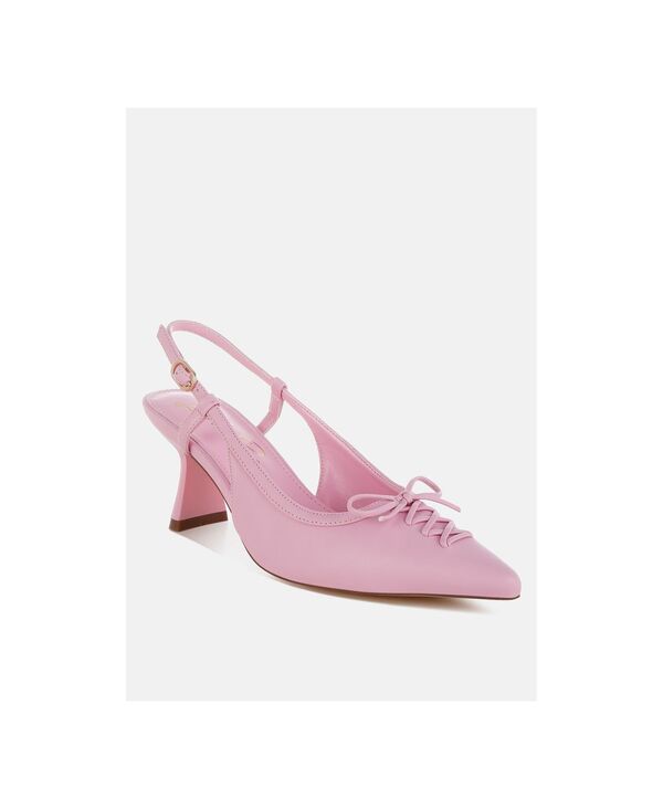 ロンドンラグ レディース シューズ サンダル 踵 London Rag Women\u0027s Danvers Kitten Heel Pointy Slingbacks Pink faux leather さくら色
