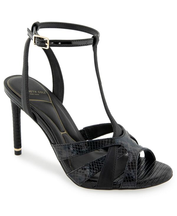 ケネスコール レディース シューズ サンダル Kenneth Cole New York Women\u0027s Liona T-Strap Dressandals Black Snake 黒いこと