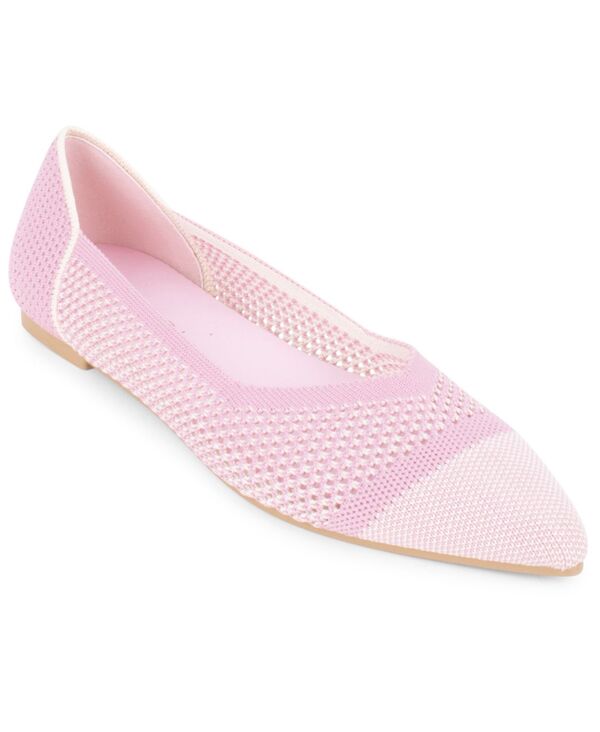 タハリ レディース シューズ パンプス 編み物 Tahari Women\u0027s Antigua Two-Toned Knit Flat Mauve