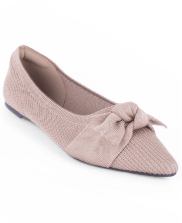 タハリ レディース シューズ パンプス 編み物 Tahari Women\u0027s Monserrat Pointed Toe Knit Flats Coffee 珈琲