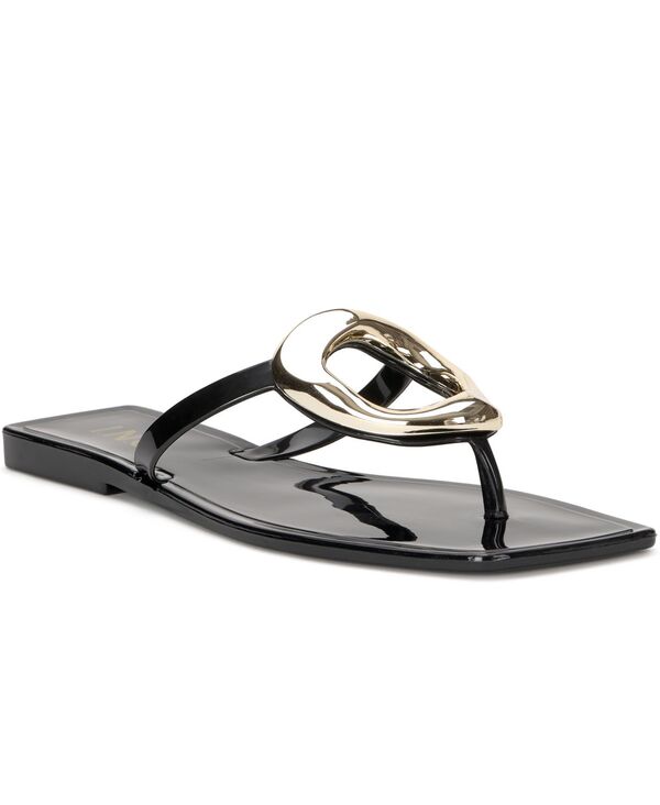 目玉.エヌ.シー 国際的 概念構成 レディース シューズ サンダル I.N.C. International Concepts Women\u0027s Yorlin Jelly Flat Sandals Black 黒いこと