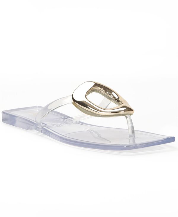 目玉.エヌ.シー 国際的 概念構成 レディース シューズ サンダル I.N.C. International Concepts Women\u0027s Yorlin Jelly Flat Sandals Clear