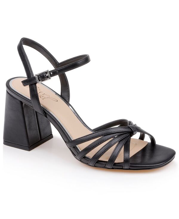 ジュウェルダグレイミシュカ レディース シューズ サンダル Jewel Badgley Mischka Women\u0027s Patience Square Toe Dressandals Black Leather 黒いこと