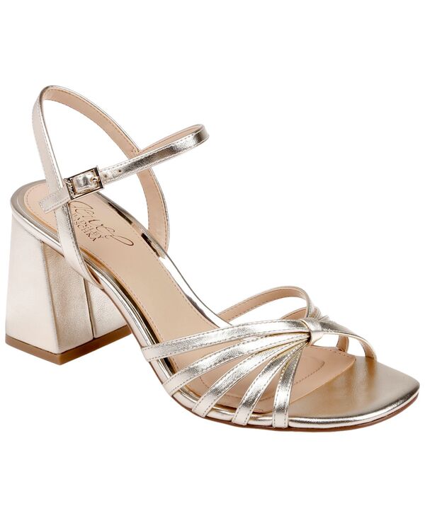 ジュウェルダグレイミシュカ レディース シューズ サンダル Jewel Badgley Mischka Women\u0027s Patience Square Toe Dressandals Light Gold Leather ゴールド