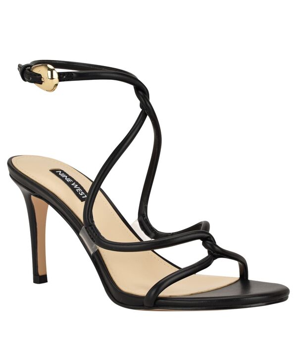 ナインウェスト レディース シューズ サンダル Nine West Women\u0027s Emerila Strappy Stiletto Dressandals Black/Clear 黒いこと