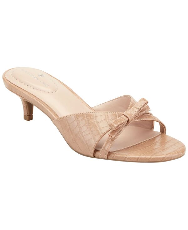 バンドリーノ レディース シューズ サンダル 踵 Bandolino Women\u0027s Rissie Bow Kitten Heel Dressandals Natural Croco