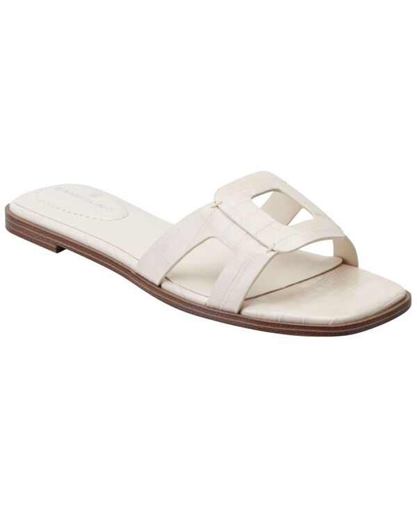 バンドリーノ レディース シューズ サンダル Bandolino Women\u0027s Vienma Square Toe Slide Flat Sandals Ivory Croco 象牙色