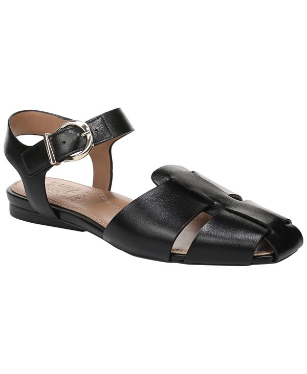 ナチュライザー レディース シューズ サンダル Naturalizer Women\u0027s Cleo Strappy Flat Sandals Black Leather 黒いこと