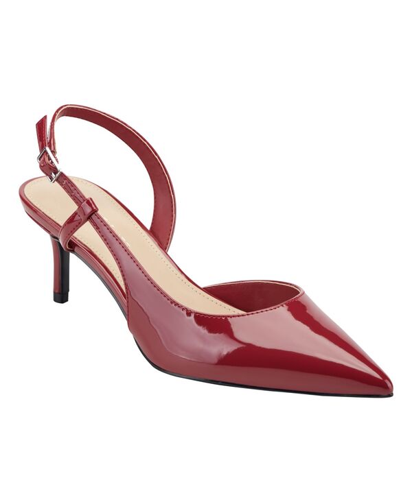 マークフィッシャー レディース シューズ パンプス 踵 Marc Fisher Women\u0027s Caya Slingbackitten Heel Pumps Red Patent 赤いこと