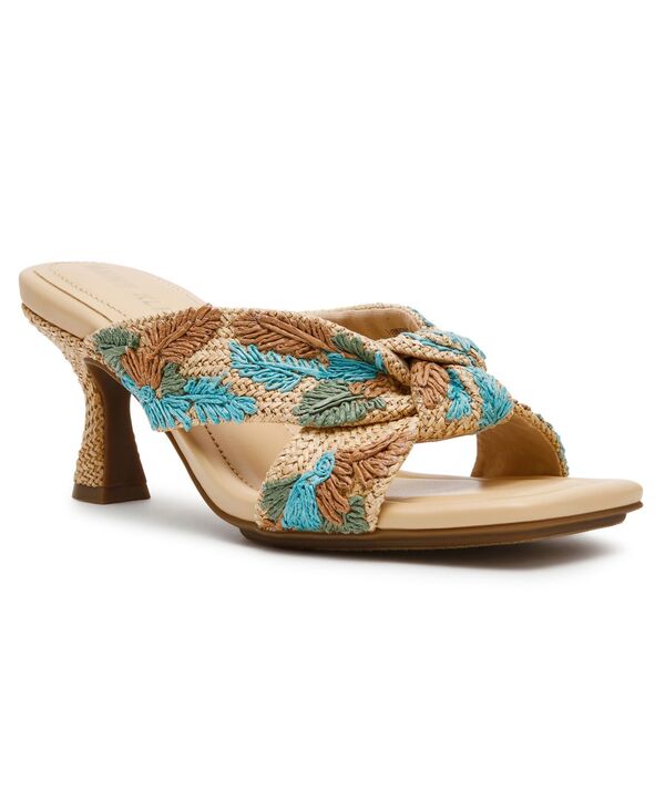 アンクライン レディース シューズ サンダル Anne Klein Women\u0027s Jezebel Square Toe Dressandals Raffia Multi マルチ色つや