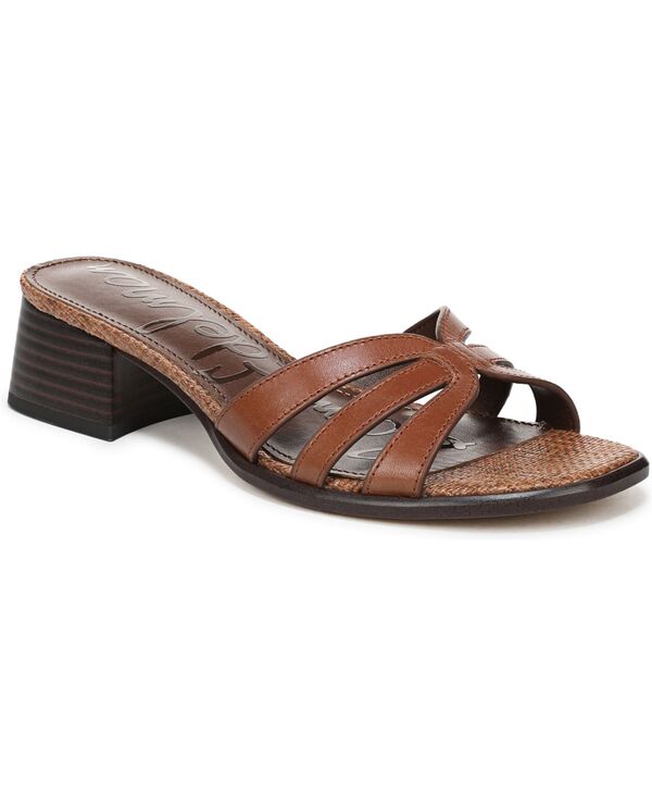 サムエデルマン レディース シューズ サンダル Sam Edelman Women's Farrin Slide Sandals Rich Cognac Leather｜ReVida 店