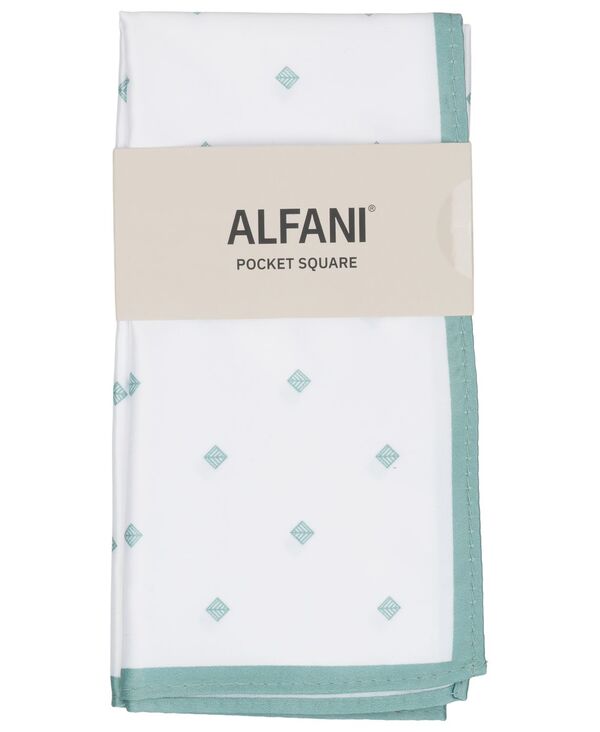アルファニ メンズ 付属物 タイ Alfani Men\u0027s Alvar Geometric Pattern Pocket Square Mint ペパーミント