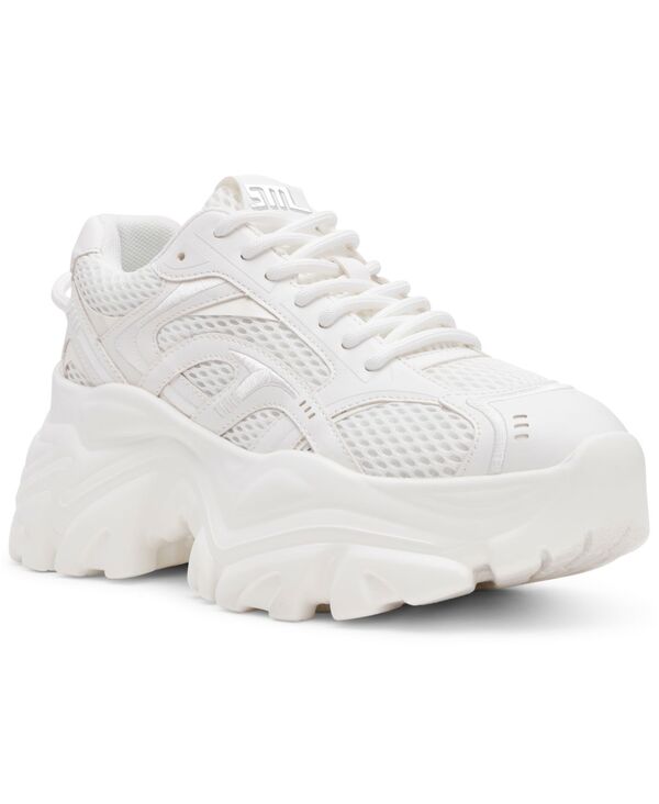 スティーブ マデン レディース シューズ スニーカー プラットホーム スピード競技 Steve Madden Women\u0027s Ripper Platform Lace-Up Sneakers White 白いこと