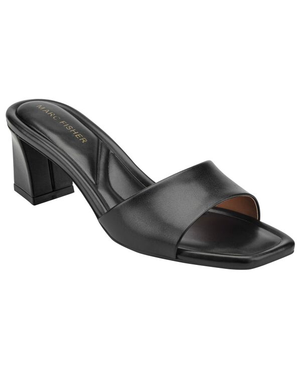 マークフィッシャー レディース シューズ サンダル 踵 Marc Fisher Women\u0027s Gelso Square Toe Block Heel Dressandals Black 黒いこと